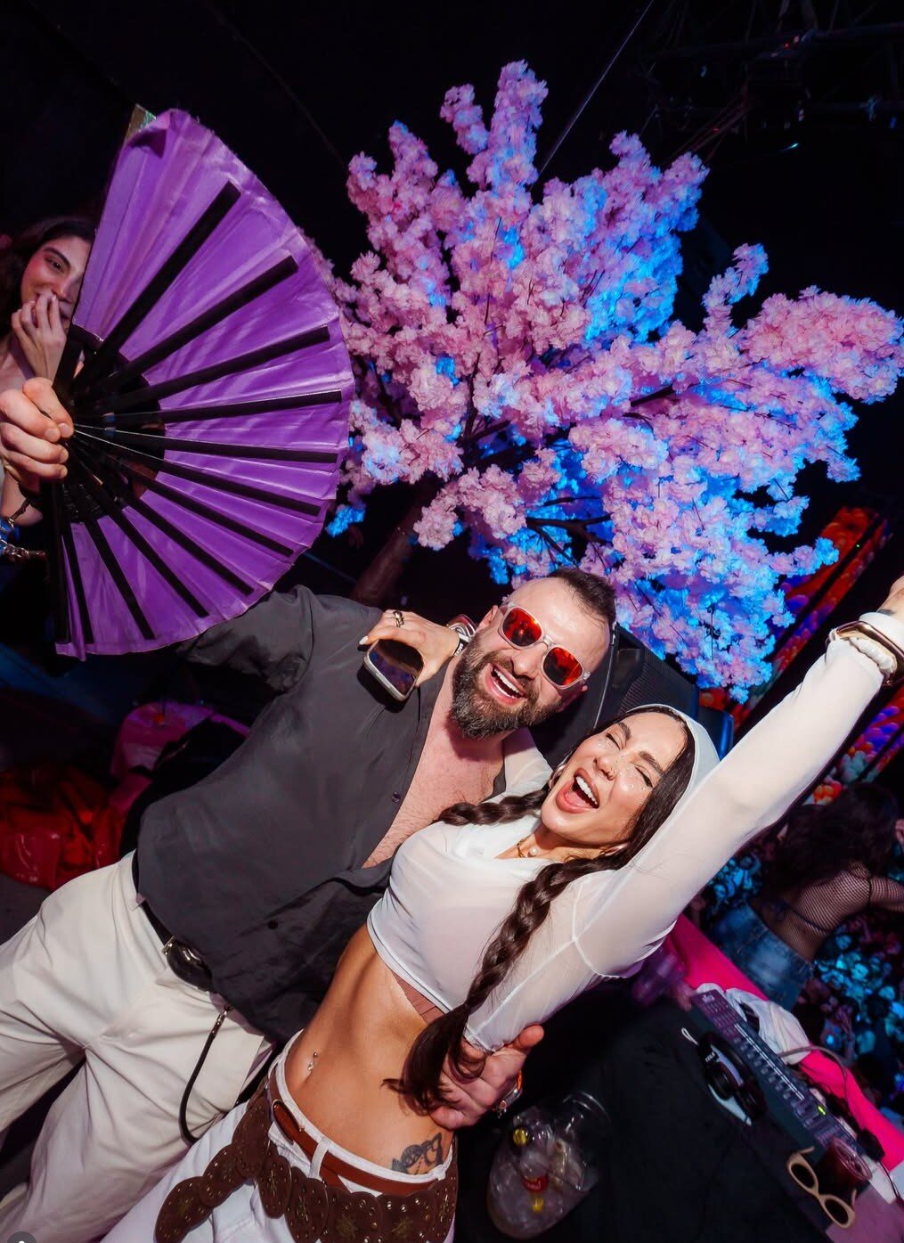 Giorgi and Nitsa at a nightlife event